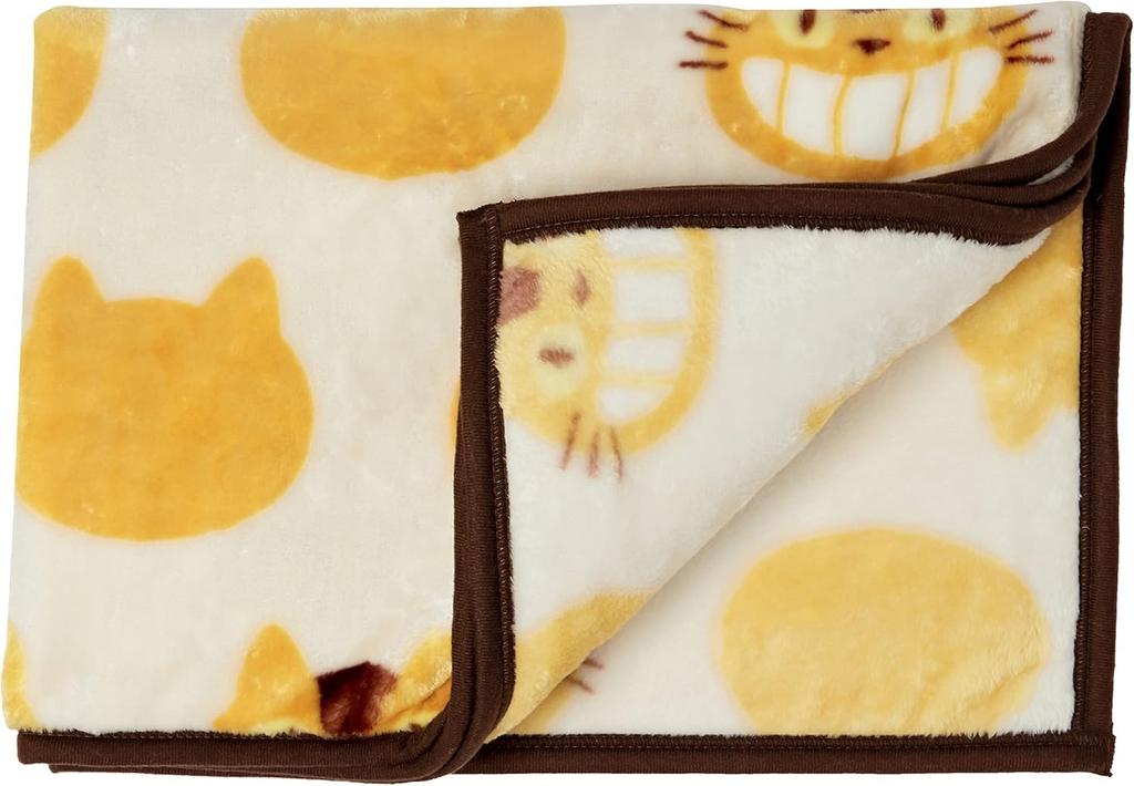Marushin Lap Throw Ghibli My Neighbor Totoro Cat Bus Silhouette Blanket H70 x W100cm Cute Fluffy Stylish Cold Weather Goods Polyester Available in 3