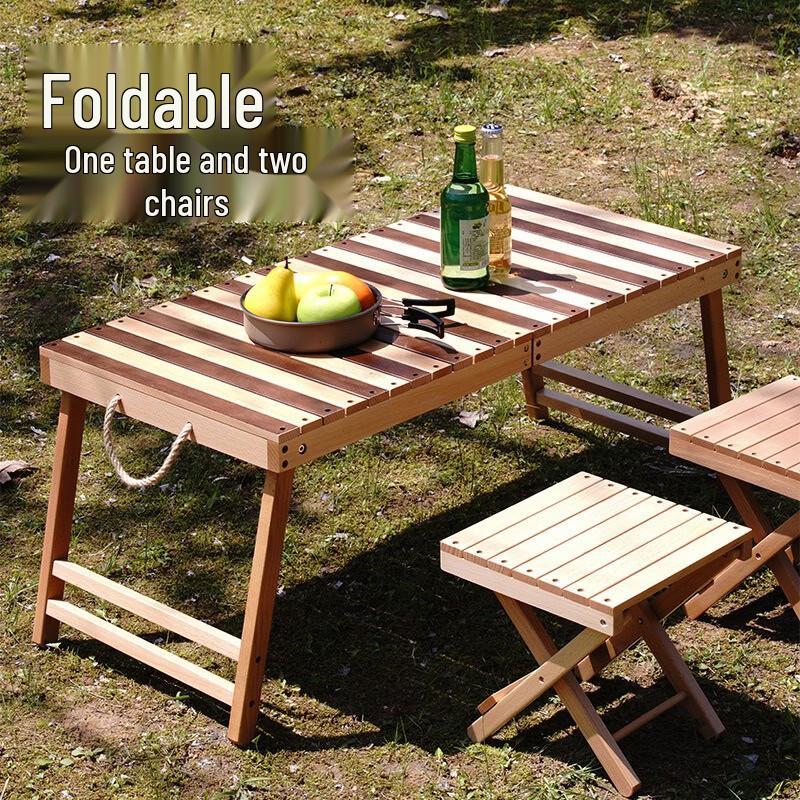 OIMG Outdoor Camping Folding Table & Stool Set