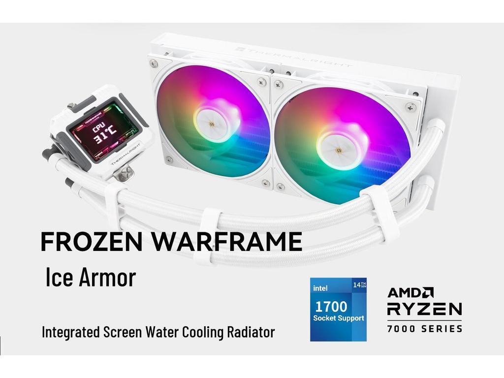 Система жидкостного охлаждения Thermalright Frozen Warframe 240 Ice Armor ARGB White с IPS ЖК-экраном