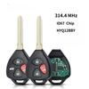 Удаленный ключ для автомобиля Toyota Camry Avalon Corolla Matrix RAV4 Yaris Venza / 3/4 кнопки / HYQ12BBY / 314,4 МГц / Чип ID67