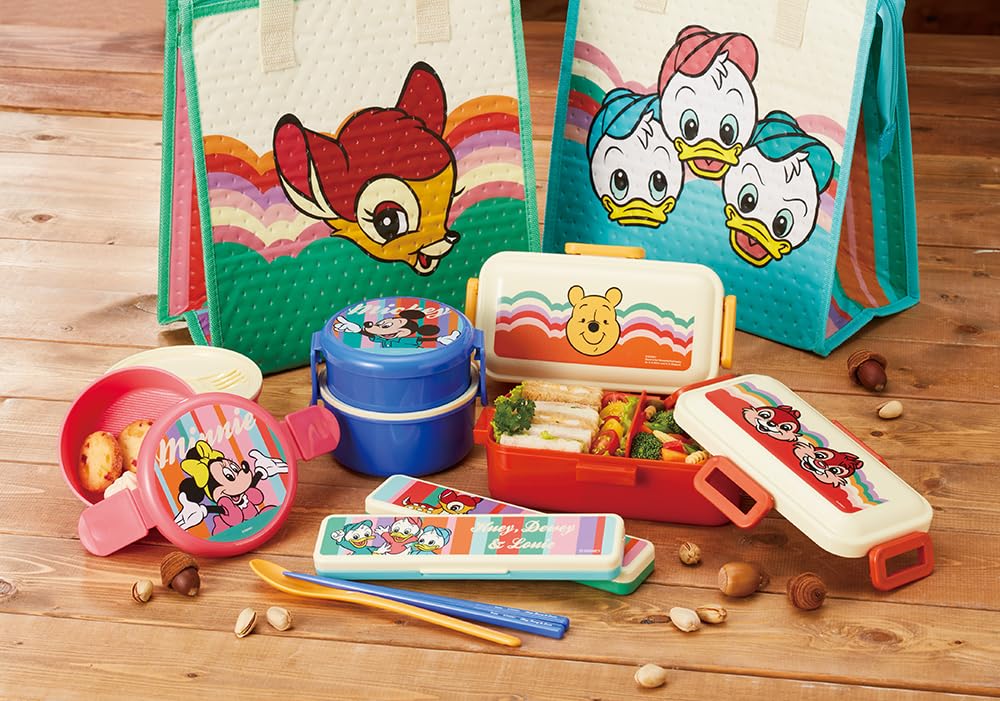 Skater Ланч-бокс Bento Disney Ретро Винни-Пух 530 мл Антибактериальный Мягкая куполообразная крышка для женщин Сделано в Японии PFLB6AG-A