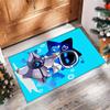 Astro bot Printed Crystal Velvet Area Rug, Soft Anti-Slip Water Absorbent Floor Mat for Living Room Bedroom