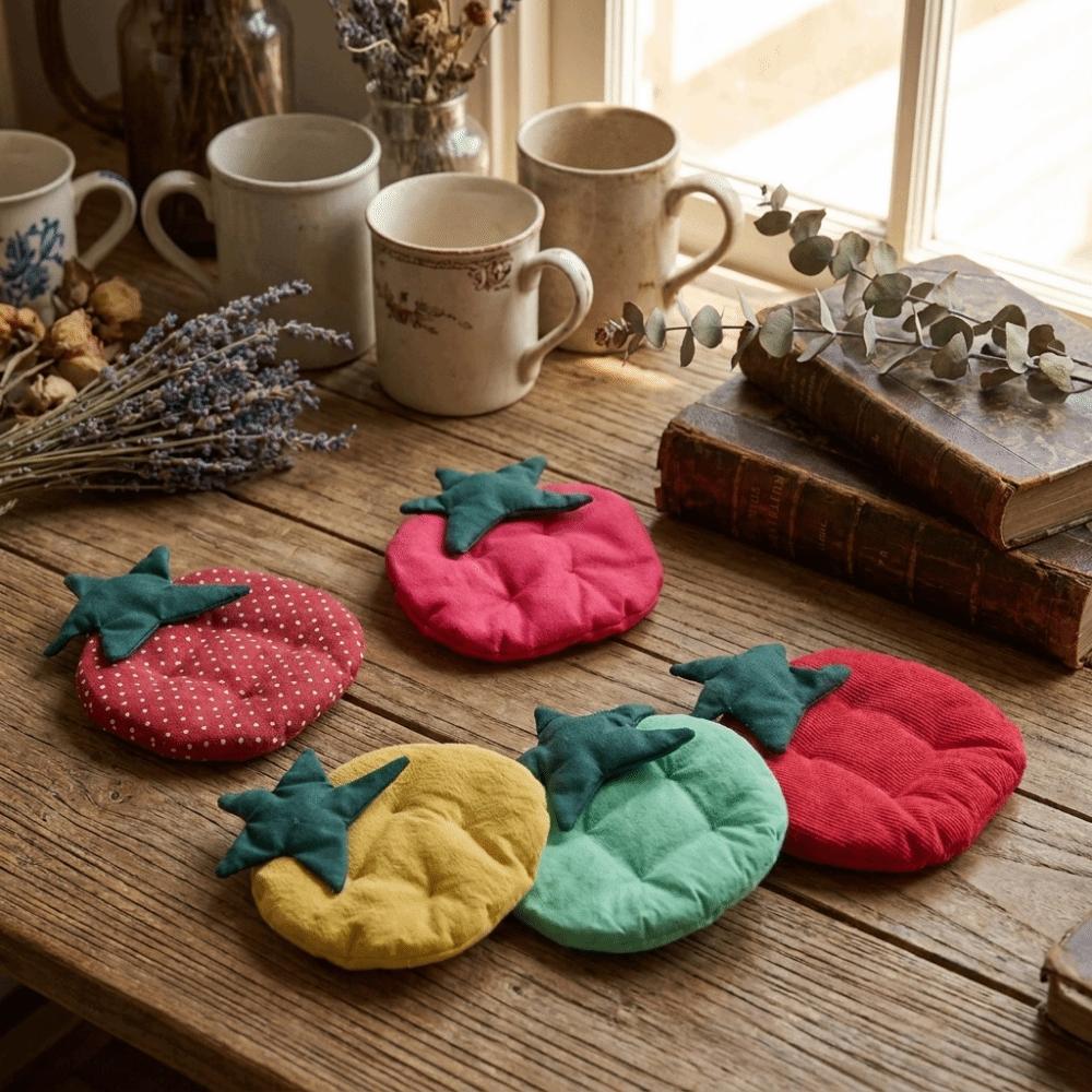 Anti-Scalding Fabric Coaster Thick Insulation Pad Washable Heat Resistant Coaster Table Protector