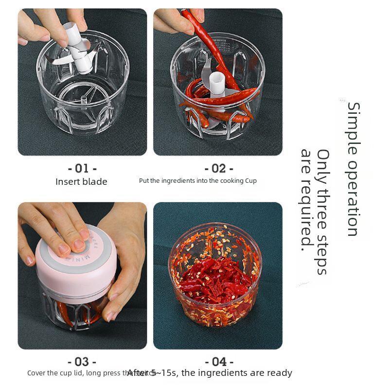 Беспроводная электрическая чесночница и мини-измельчитель