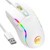 Игровая мышь с проводом 12800 DPI Регулируемая Оптический сенсор A825F 13 светодиодных режимов 6 кнопок Эргономичная Кабель USB-подключение Мышь для ПК - - - - - Дизайн, 1,7 м -