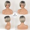 Европейский и американский стиль женская мода повседневное использование естественный вид короткий прямой градиент блонд боб парик