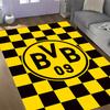 Нескользящие коврики с логотипом Bvb 09 в стиле Splatter Art - Полиэстер, Декор для дома, Подходят для спален, гостиных, прихожих, студий и в качестве декора