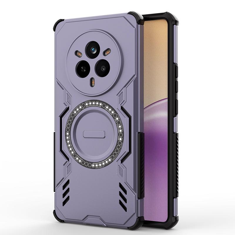 KEYSION Полый чехол для отвода тепла для Realme 14 Pro+ 5G Магнитное охлаждение Ударопрочный чехол для телефона для OPPO Realme 14T 5G 14 5G