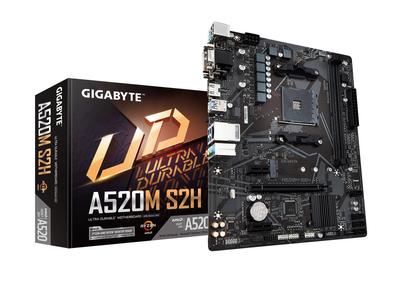 Gigabyte Материнская плата A520M S2H MicroATX AMD A520 MB5140 [С чипсетом]
