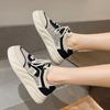 Мода 2024 года, новые женские туфли на плоской подошве, повседневные женские спортивные туфли с толстой подошвой и круглым носком, новые летние туфли для ползания