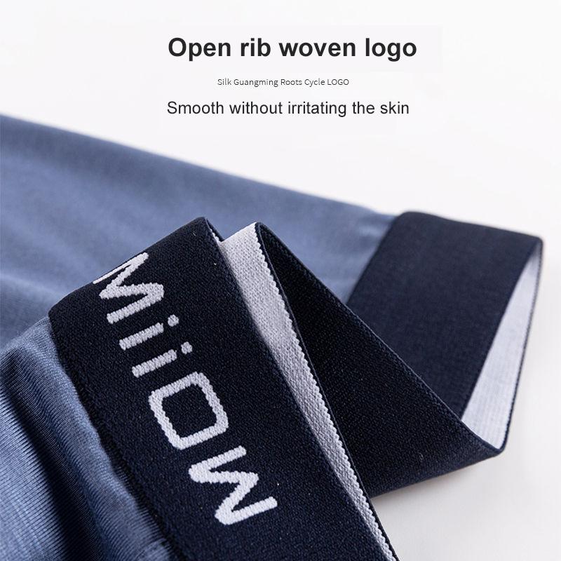 MIIOW 3 шт., мужское нижнее белье из модального хлопка, антибактериальные шорты-боксеры с графеновым шаговым швом, свободные дышащие шорты для взрослых, L-4XL