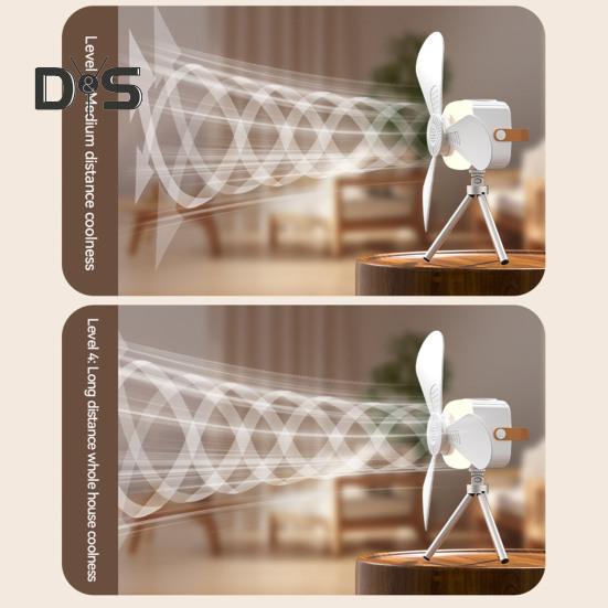 Потолочный вентилятор с пультом дистанционного управления, 4 скорости ветра, многофункциональный интеллектуальный потолочный вентилятор с питанием от батареи и подсветкой