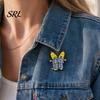 Banana Man Brooch Zinc Alloy Pin, Cartoon Shape Lapel Enamel Thickened Pin Paint Badge with Anti-Slip Buckle Pins for Clothes Bags Accessories Durable