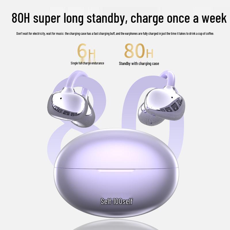 Беспроводные Bluetooth-наушники Q108 с креплением-клипсой: Стильный дизайн, Превосходное звучание, Длительное время работы от аккумулятора, Удобная посадка