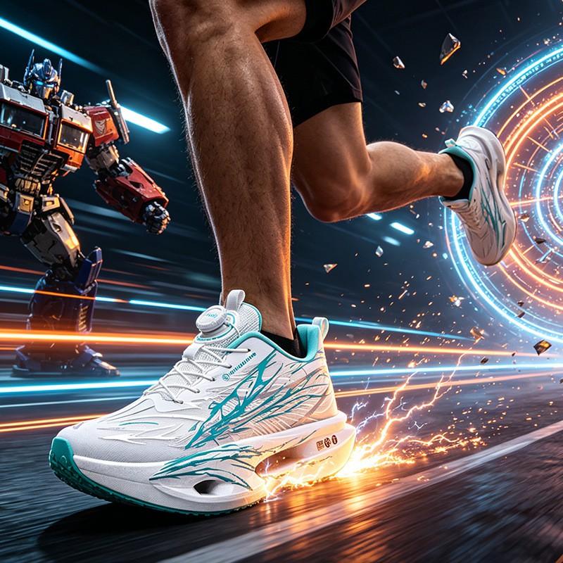 Youth style shoes Lightweight Breathable Running Shoes Boys Kids Athletic Training Sneakers With Rotating Buckle