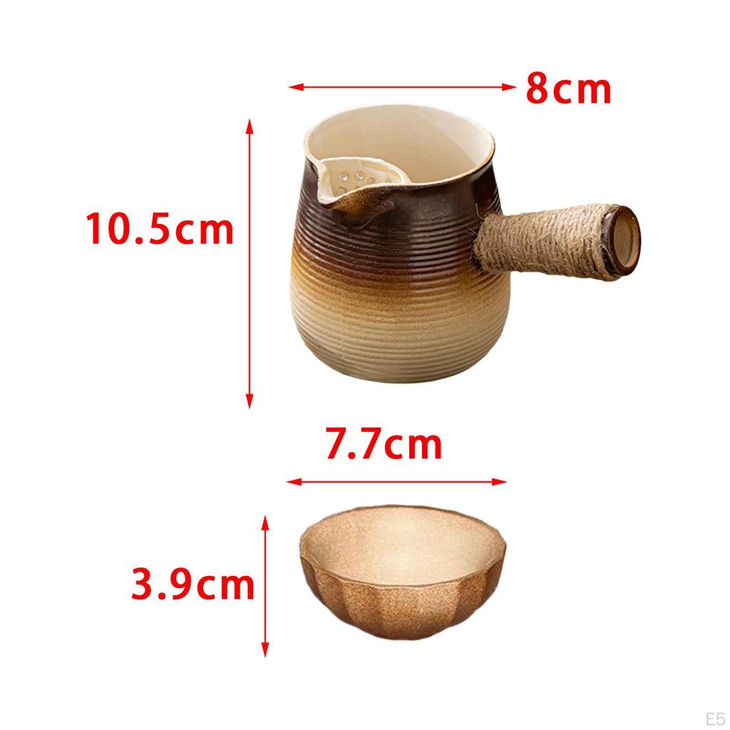 500ml Ceramic Teapot And 6 Cups Loose Leaf Tea Infuser Maker with Anti-scald Handle for