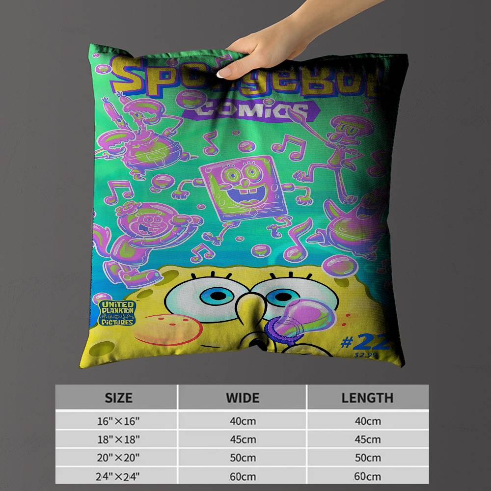 Cartoon Cute SSpongeBob Maple Design Cushion Cover Happy Autumn Harvest Decor Holiday Decorati Pillow Cover
