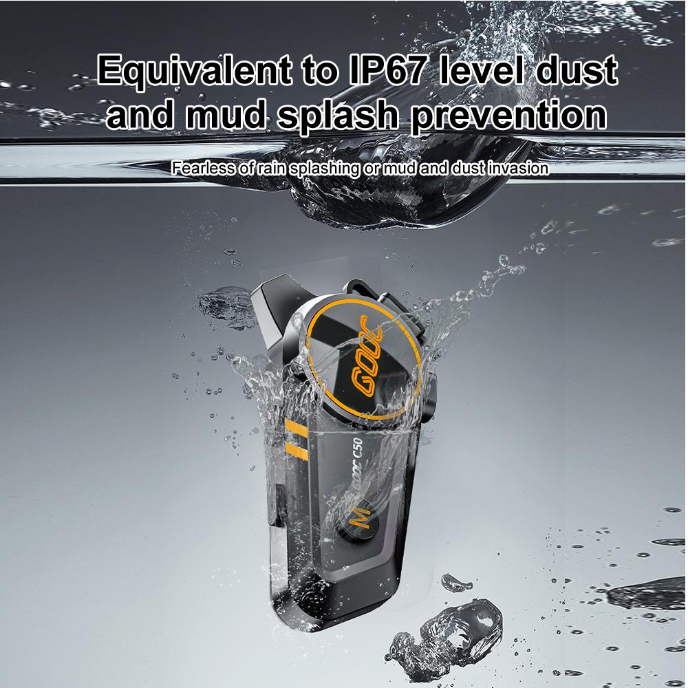 1000 мАч мотоциклетная гарнитура для шлема, 300 м, беспроводной коммуникатор, водонепроницаемые наушники Bluetooth, громкая связь