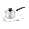 Yoshikawa Cook Easy Saucepan, 14cm, Gas and Induction Compatible, Stainless Steel, Made in Japan, SJ3318, Silver
