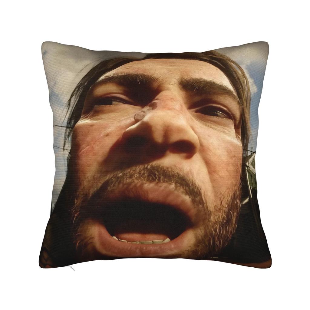 Квадратная наволочка с мемом Артура Моргана RDR2 Игровые чехлы для подушек Модный полиэстер Декор Наволочка для гостиной 40*40 см