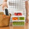 Пластиковые штабелируемые контейнеры для хранения продуктов с вентилируемыми крышками и подносом для холодильника, ящики-органайзеры для холодильника, морозильной камеры, шкафа, кухонного шкафа