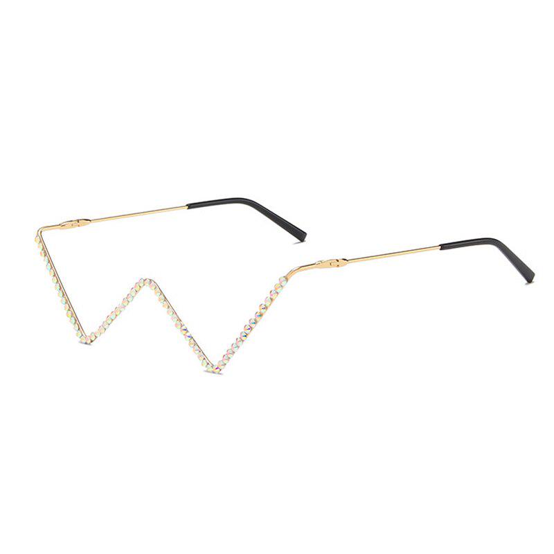 SHAUNA Ins популярные без линз хрустальные оправы для очков женские декоративные треугольные оправы в стиле панк