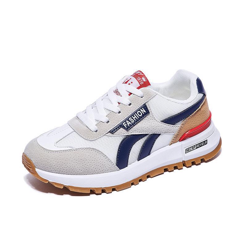 Обувь для женщин осень новый стиль модный на плоской подошве повседневный тренд для учеников младших классов сетчатые дышащие кроссовки для бега спортивная обувь