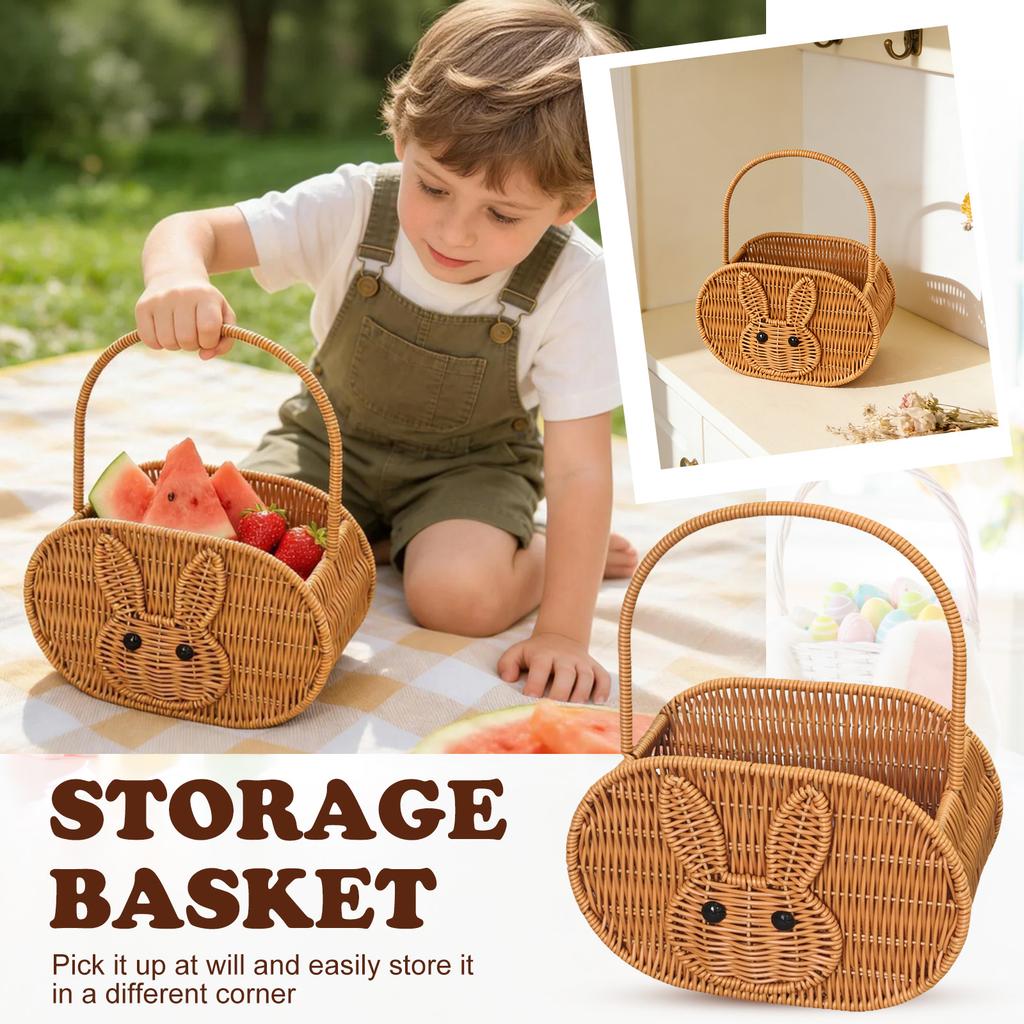 This Plastic Rattan Suitcase Is Perfect For Picnics, Easter, Organizing, And Other Occasions.