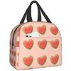 Cute Watermelon Lunch Bag Travel Work Picnic Bento Box Cooler Reusable Canvas Tote Boxes for Women Kids Insulated Lunch Bags