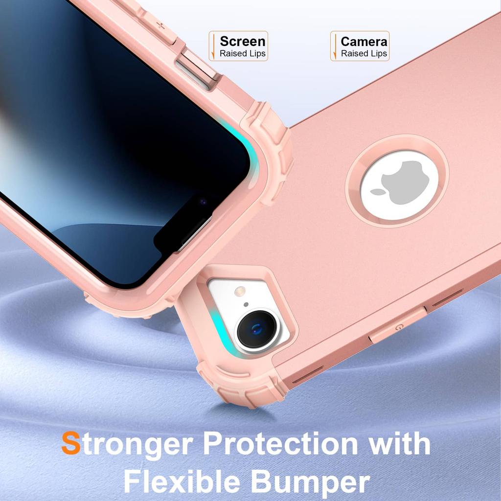 Для iPhone 16e Чехол 3 в 1 Ударопрочный Прочный Гибридный Прочный Защитный Чехол для iPhone 16e 6.1 дюйма 2025