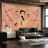 Betty Boop Wall Tapestry Aesthetic Wall Hanging Printed Fabric Blanket Decorative Tapestries for Bedroom Living Room Home Decor