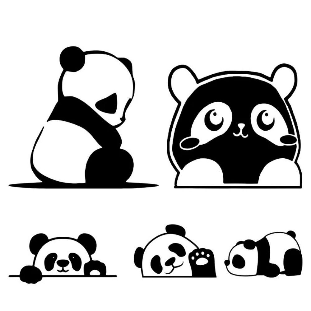 Vinyl Car 3D Panda Stickers Universal Simulation Panda Cars Decal  Car-Styling