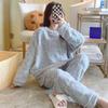 Oversized Plush Pajamas Set Women's Coral Fleece Autumn Winter Warm Home Clothes Sweet Long Sleeves Loose Thickened Outwear