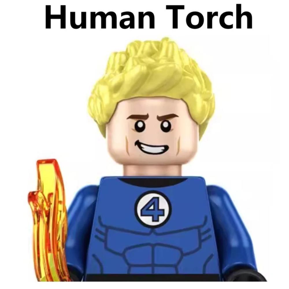 G0151 Новый набор Фантастической Четверки Конструктор Человек-Факел Мистер Фантастик Галактус Мини Экшн Фигурки Игрушки