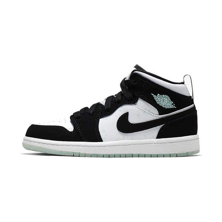 Jordan 1 Средний Белый Черный Бирюзовый Оттенок PS BQ6932-103