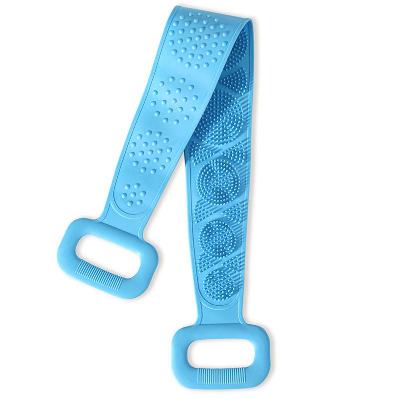 Dual-Sided Silicone Exfoliating Bath Towel for Strong Cleansing Ideal for Hands and Back