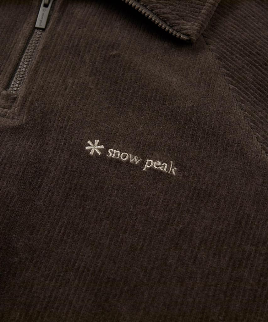 Свитшот Snow Peak из вельвета на молнии до середины, легкий, женский GS-S25WWFZT71, бежевый, средний, мужской женский