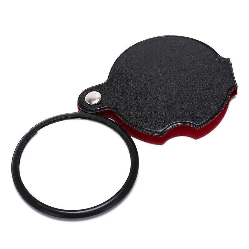 Portable 60mm Handheld Leather Magnifier