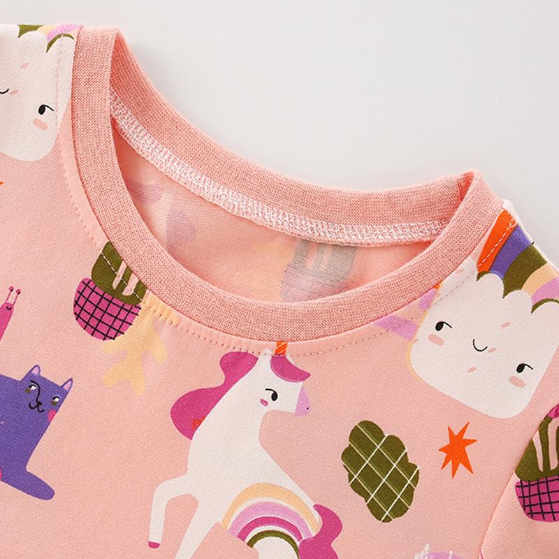 Платье для девочек летнее новое детское повседневное с короткими рукавами модное детское платье для маленьких девочек