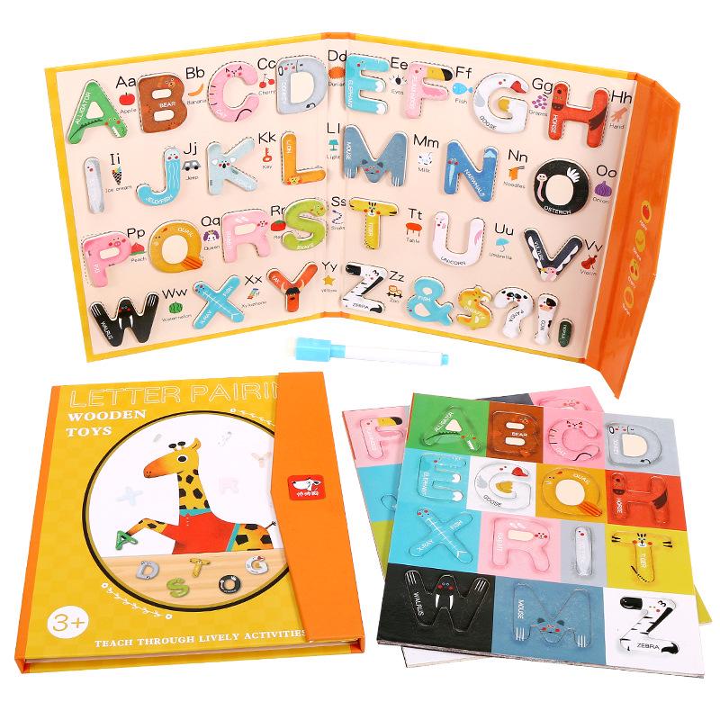 Magnetic Spelling Words Puzzle - 26 Alphabet Recognition Educational Toy for Kids