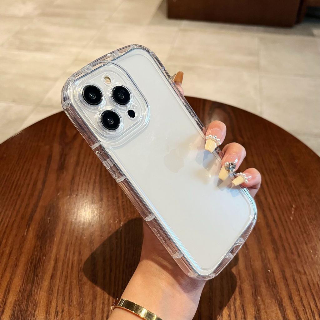 Противоударный силиконовый прозрачный чехол для iPhone 16 15 14 13 12 11 Pro Max XS XR X 7 8 Plus SE мягкий защитный чехол с подушкой безопасности