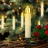 24PCS LED Flameless Taper Candles Flickering with Remote Timer, Battery Operated Waterproof Christmas Tree Candles, Warm White Window Candles Lights,
