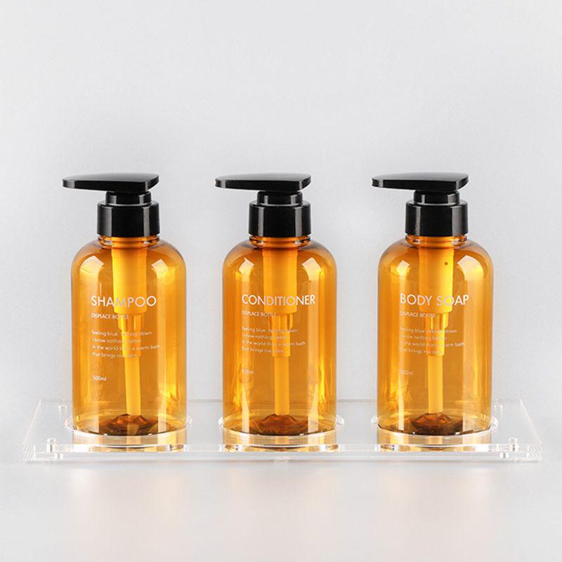 3 шт., 500 мл, набор бутылок, шампунь, гель для душа, кондиционер для волос, пресс-насос, дозатор мыла, бутылка для ванной комнаты