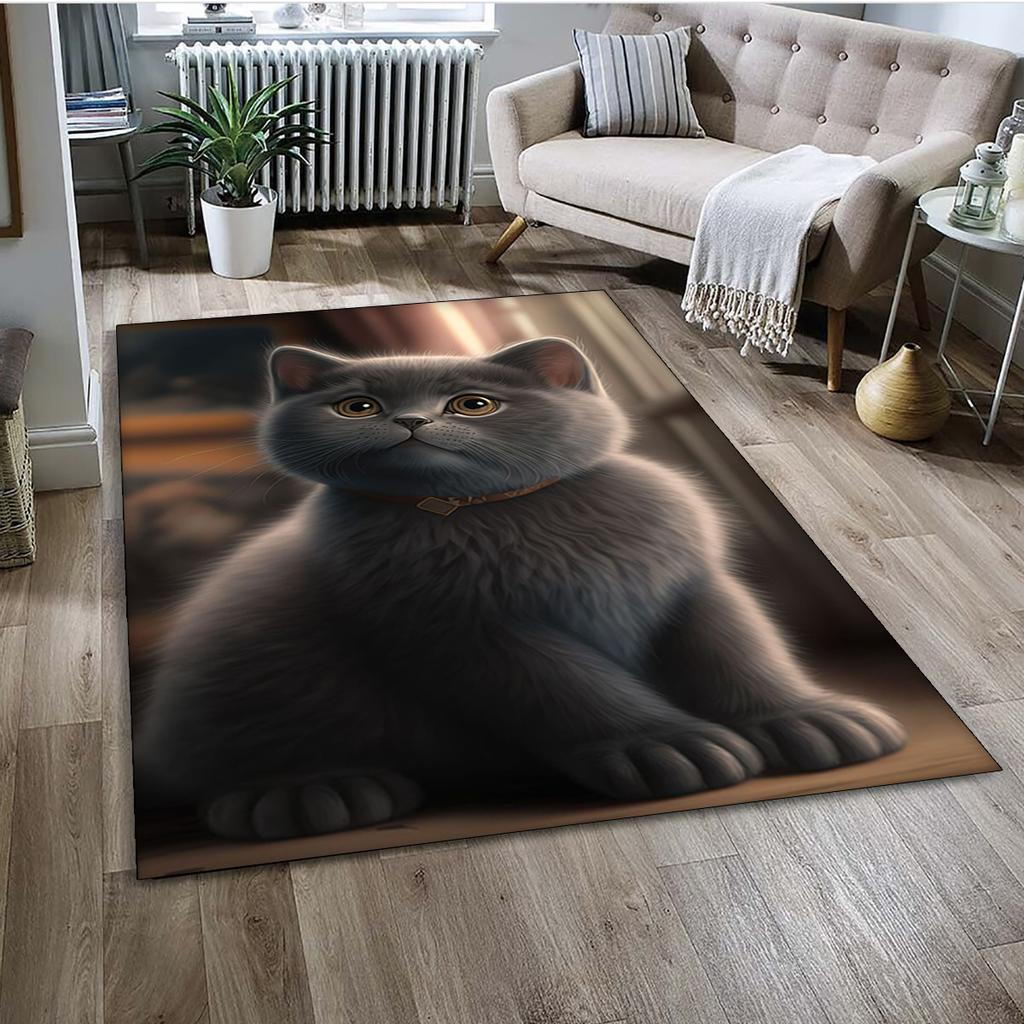 Милый мультяшный ситцевый кот, кот Гарфилд, персидский кот, ковер Ragdoll, ковер для дома, гостиной, спальни, дивана, коврик для двери, декор, детский нескользящий коврик