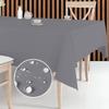 Cozy Home & Living Gray Tablecloth 140x200 Rectangular, Classic Tablecloths - Elegant, Water and Stain Resistant, Easy to Clean