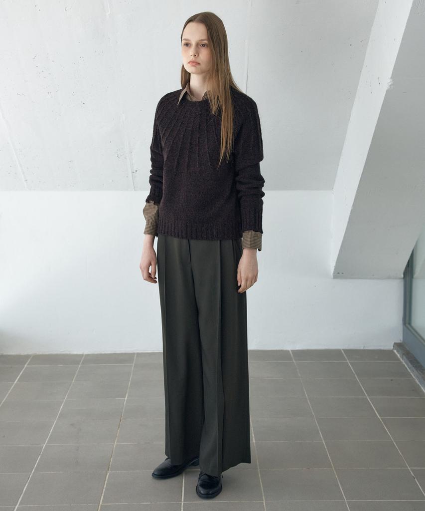 AHWE Wool Blend Pull-Over_D Brown
