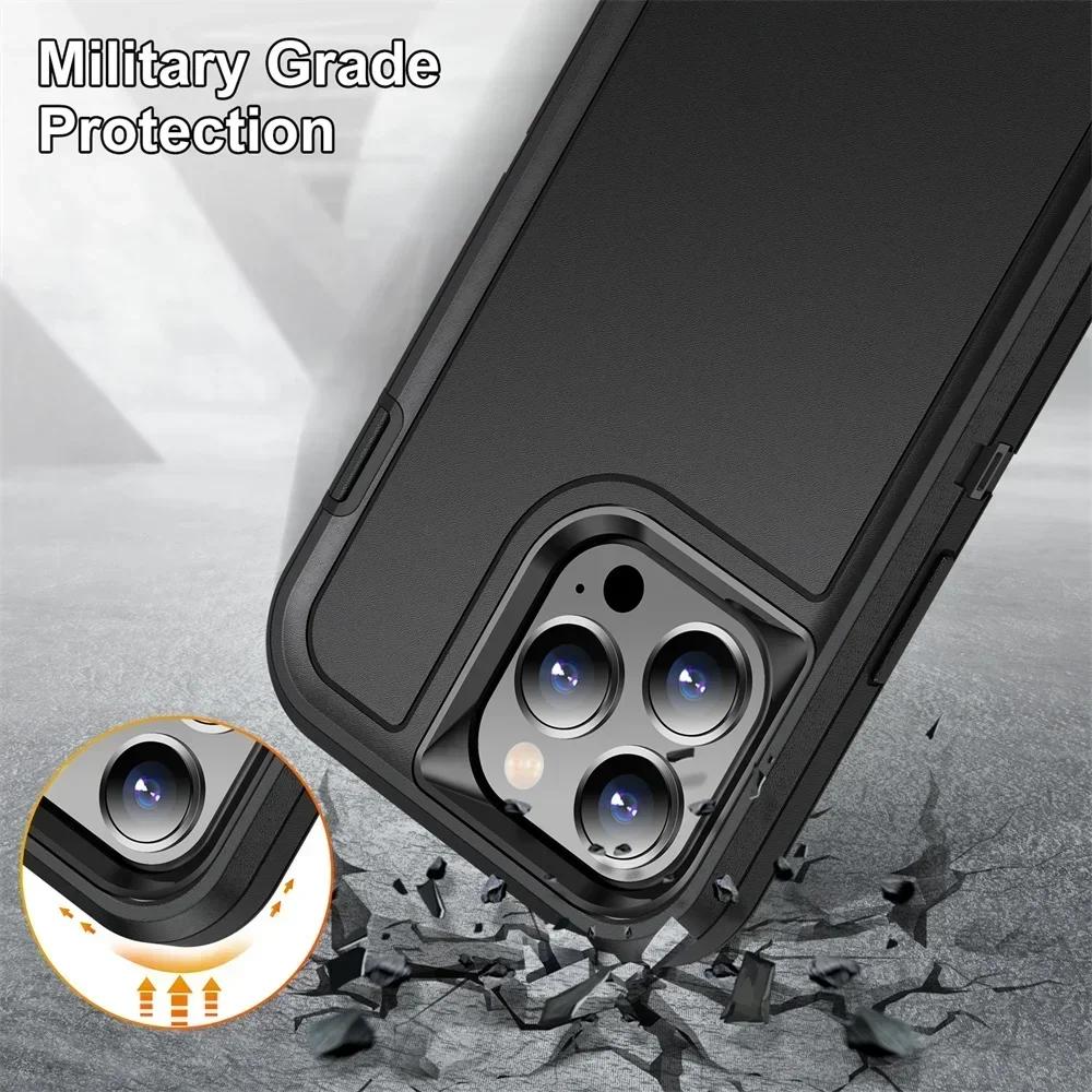 Чехол Armor для iPhone 16 15 14 13 12 11 Pro Max XS XR 8 7 6 Plus Otter X Box Heavy Duty Shockproof Rugged Otter Case Box Full Protection Cover