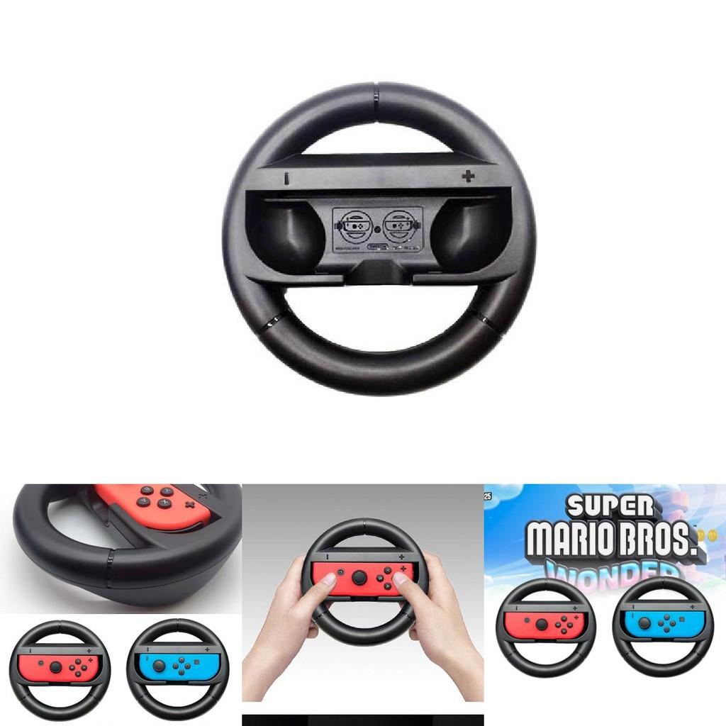 Dual Pack Joy-con Ns Racing Wheel Grips For Nintendo Switch Ideal For Mario Kart 8 Fun