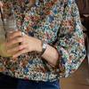 French Niche Retro Printed Floral Shirt Loose Small and Fresh Pastoral Style Shirt for Women with A Retro Hong Kong Flavor for Layering Wear