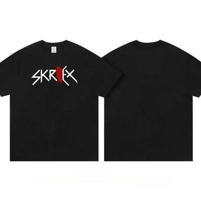 Футболка с коротким рукавом Skrillex, топ 100 Dj Clothing Around VAC Electric Syllabic Trampoline, модная повседневная мужская и женская футболка